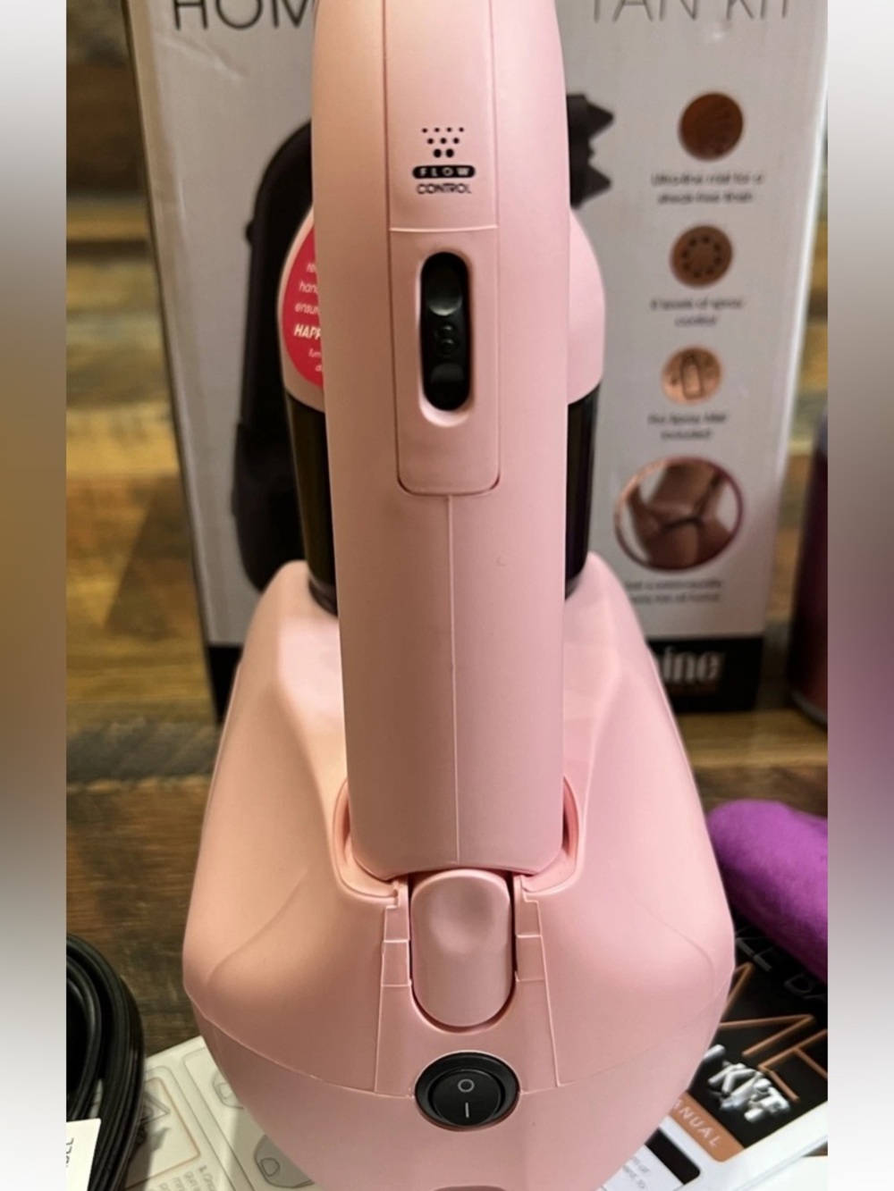 MineTan Bronze Babe Home Spray Tan Kit Machine w 8oz Double Dark Spray Mist PINK - Picture 4 of 12